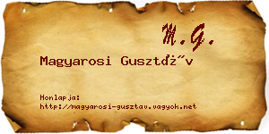 Magyarosi Gusztáv névjegykártya