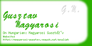 gusztav magyarosi business card